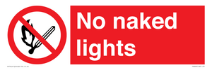 no naked lights - safety sign